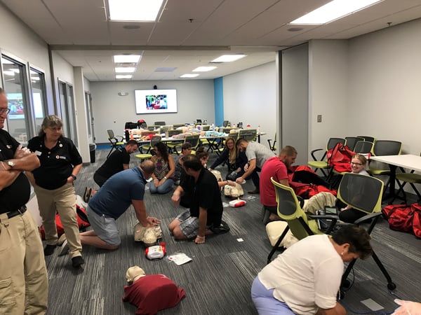 core medical group red cross employee cpr training blood drive workplace gives back