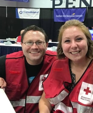 Core cares red cross volunteers
